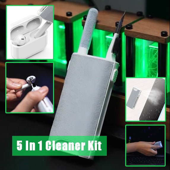 5 In 1 Screen Cleaner Kit Camera Phone Tablet Laptop Screen Cleaning Tools Earphone Cleaning Brush Pen For Office - Sherryi