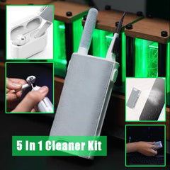 5 In 1 Screen Cleaner Kit Camera Phone Tablet Laptop Screen Cleaning Tools Earphone Cleaning Brush Pen For Office - Sherryi