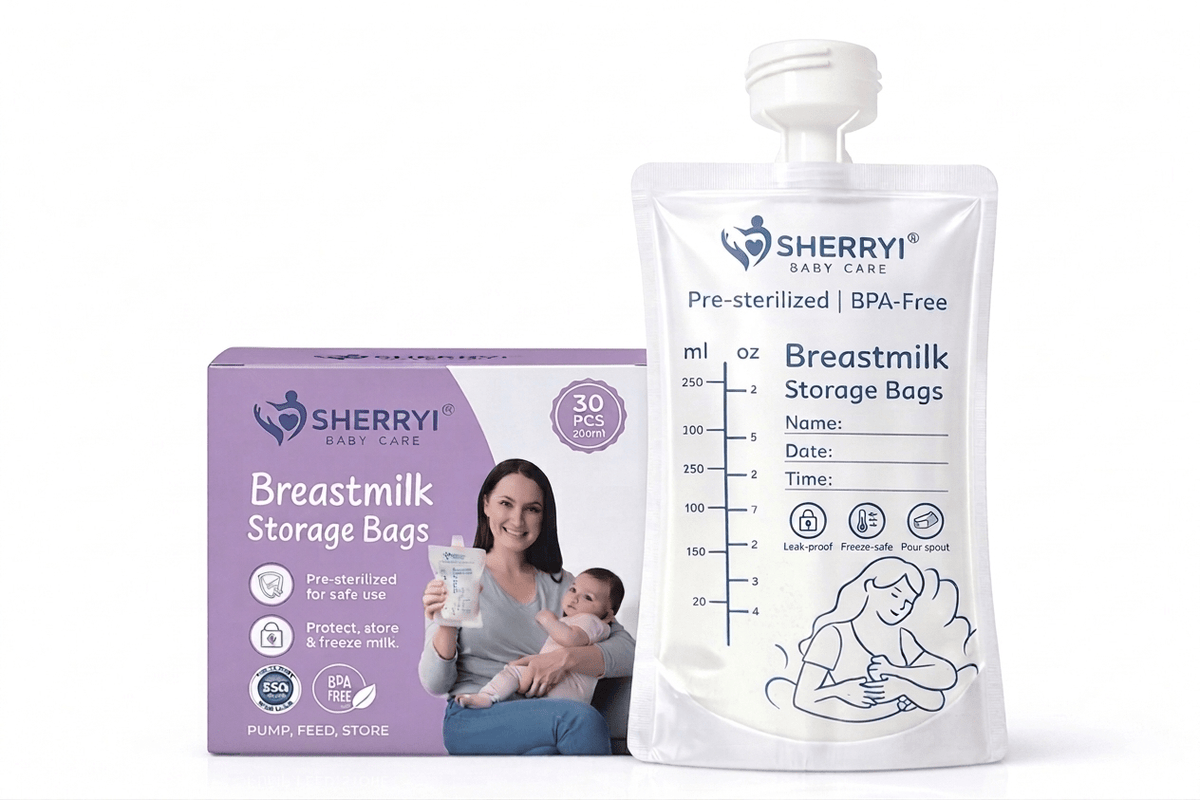 Direct Pump Breast Milk Storage Bags with Adapter (30 Count), Leak-Proof, Pre-Sterilized 8oz/250ml | Sherryi - SherryiBreast milk storage bagsDirect Pump Breast Milk Storage Bags with Adapter (30 Count), Leak-Proof, Pre-Sterilized 8oz/250ml | SherryiSherryiSherryi