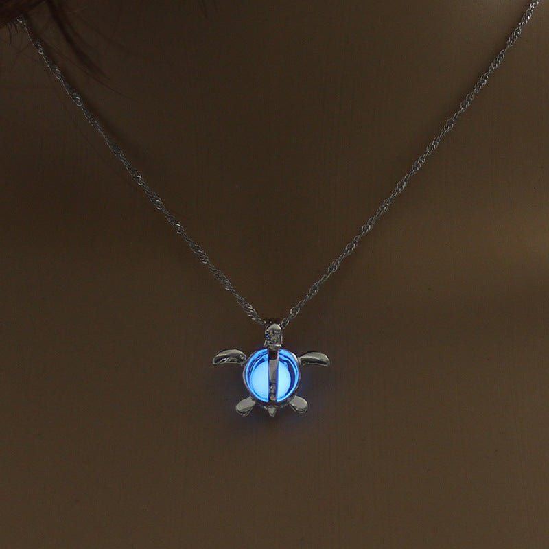 Fashion Moon Natural Glowing Stone Healing Necklace Women Gift Charm Luminous Pendant Necklace Jewelry - Sherryi