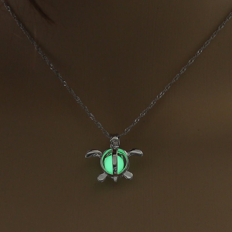 Fashion Moon Natural Glowing Stone Healing Necklace Women Gift Charm Luminous Pendant Necklace Jewelry - Sherryi