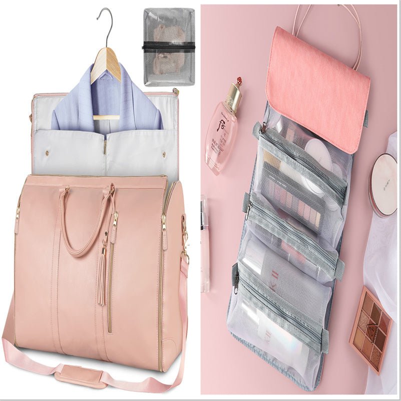 Large Capacity Travel Duffle Bag Women's Handbag Folding Suit Bag Waterproof Clothes Totes - Sherryi