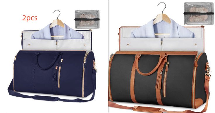 Large Capacity Travel Duffle Bag Women's Handbag Folding Suit Bag Waterproof Clothes Totes - Sherryi