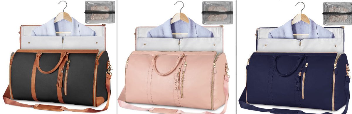 Large Capacity Travel Duffle Bag Women's Handbag Folding Suit Bag Waterproof Clothes Totes - Sherryi