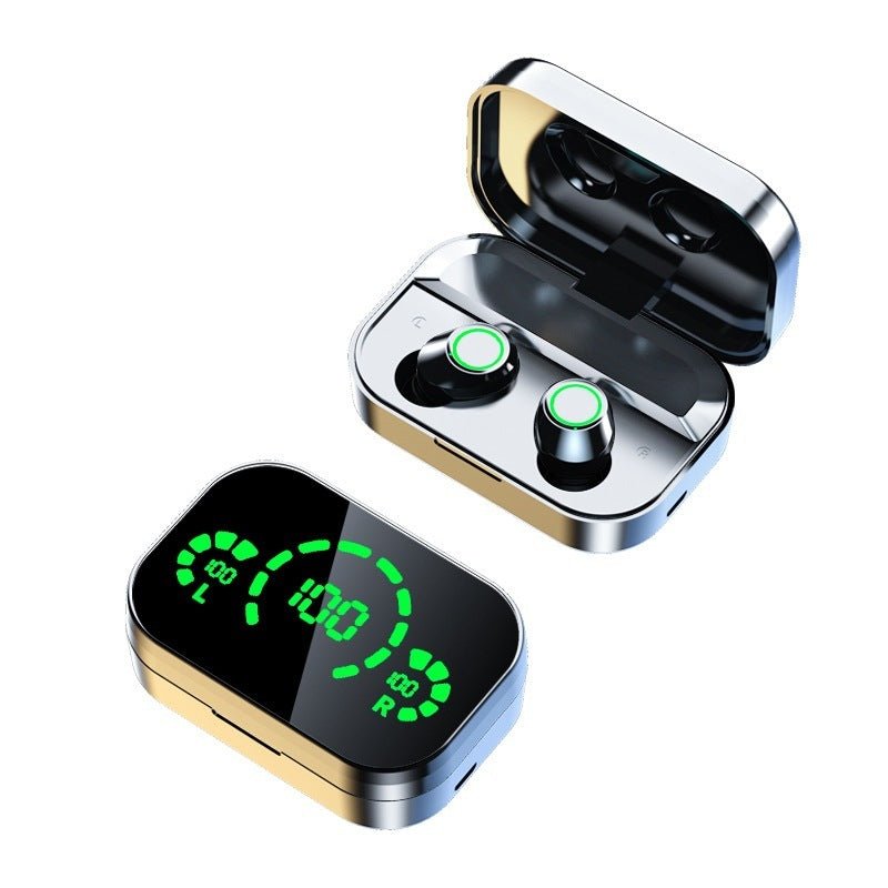 YD03 Wireless Bluetooth - compatible Headset TWS Large Screen Smart Digital Display In Ear Breathing Light - Sherryi