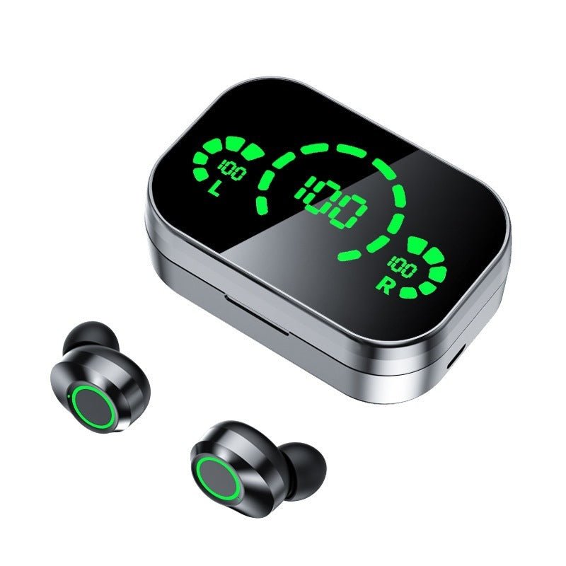 YD03 Wireless Bluetooth - compatible Headset TWS Large Screen Smart Digital Display In Ear Breathing Light - Sherryi