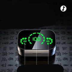 YD03 Wireless Bluetooth - compatible Headset TWS Large Screen Smart Digital Display In Ear Breathing Light - Sherryi